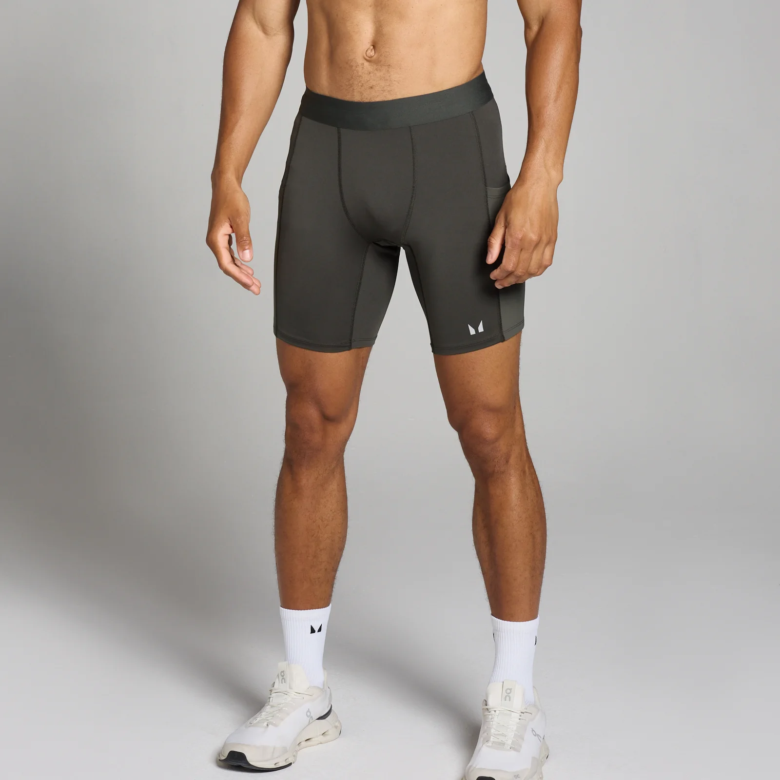 Męskie spodenki bazowe z kolekcji Tempo MP – Night Grey - XS Obraz 1