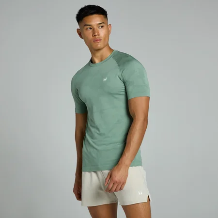 Męski bezszwowy T-shirt z kolekcji Tempo MP – Pale Green