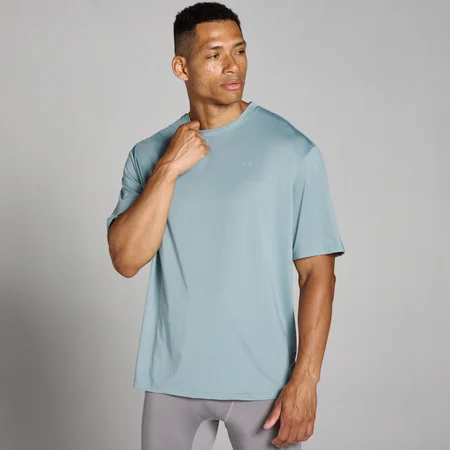 Męski siateczkowy T-shirt treningowy o kroju oversize z kolekcji Tempo MP – Lead
