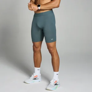 Męskie spodenki bazowe z kontrastowym prążkowaniem z kolekcji Velocity MP – Dark Slate - Size XS