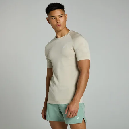 Męski bezszwowy T-shirt z kolekcji Tempo MP – Ash