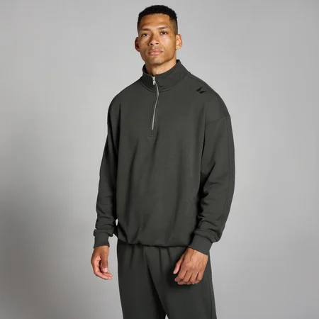 Męska bluza z suwakiem ¼ z kolekcji Tempo MP – Night Grey