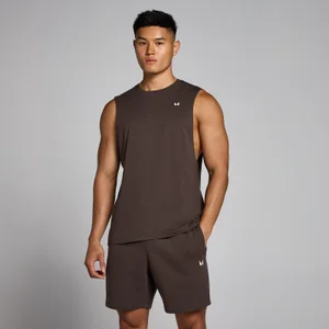 Męska koszulka z obniżonymi wycięciami na ramiona z kolekcji Rest Day MP – Chocolate - Size XS
