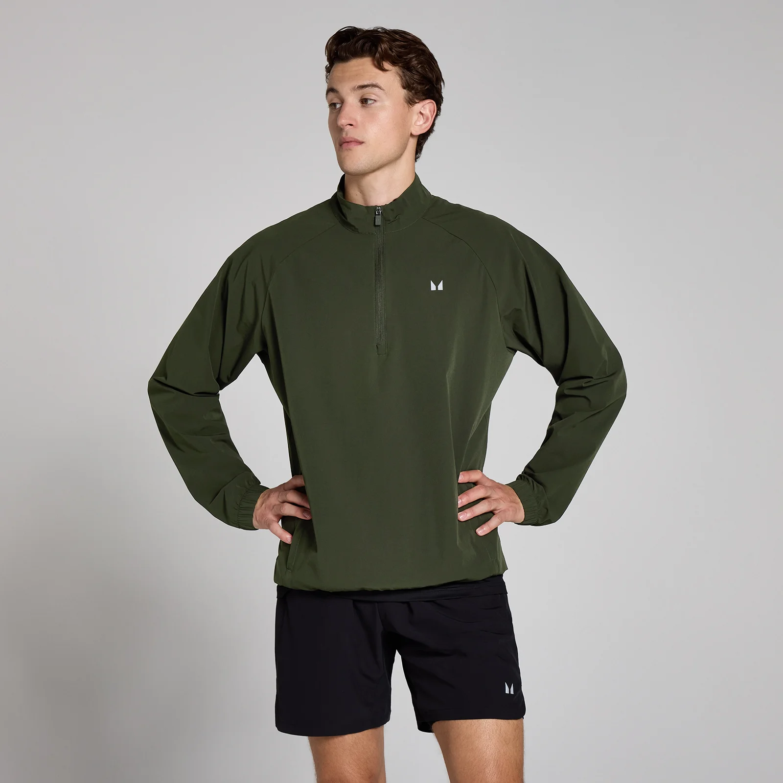 Męska lekka kurtka przeciwwiatrowa z kolekcji MP – Forest Green - XS Obraz 1