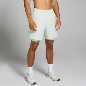 Męskie spodenki 2 w 1 z kolekcji Training MP – Misty Green - Size XS