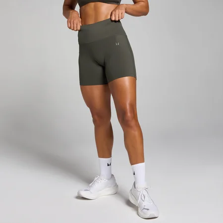 Damskie spodenki z wysokim stanem z kolekcji Tempo MP – Night Grey