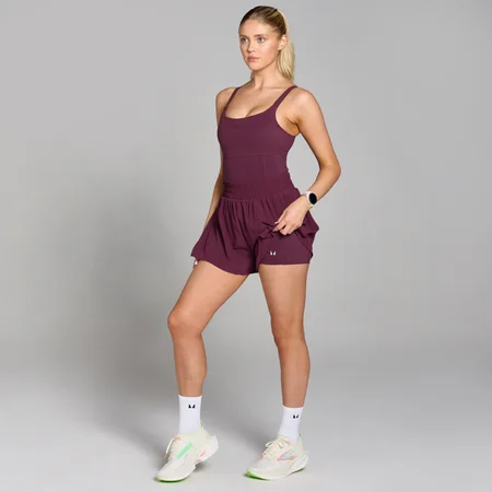 Damski kombinezon all-in-one z krótkimi, plisowanymi spodenkami z kolekcji Velocity – Port