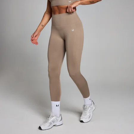 Damskie legginsy bezszwowe z kolekcji Shape MP – Light Taupe