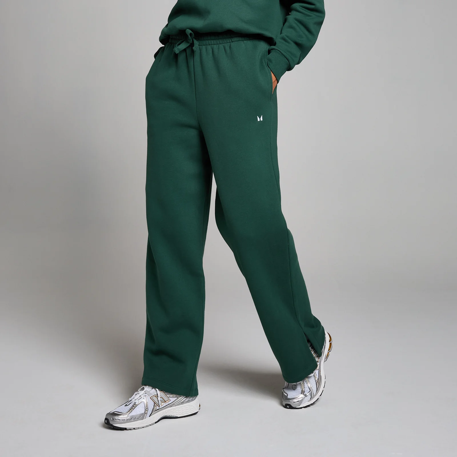 Damskie joggery o prostych nogawkach z kolekcji Basics MP – Racing Green - XS Obraz 1