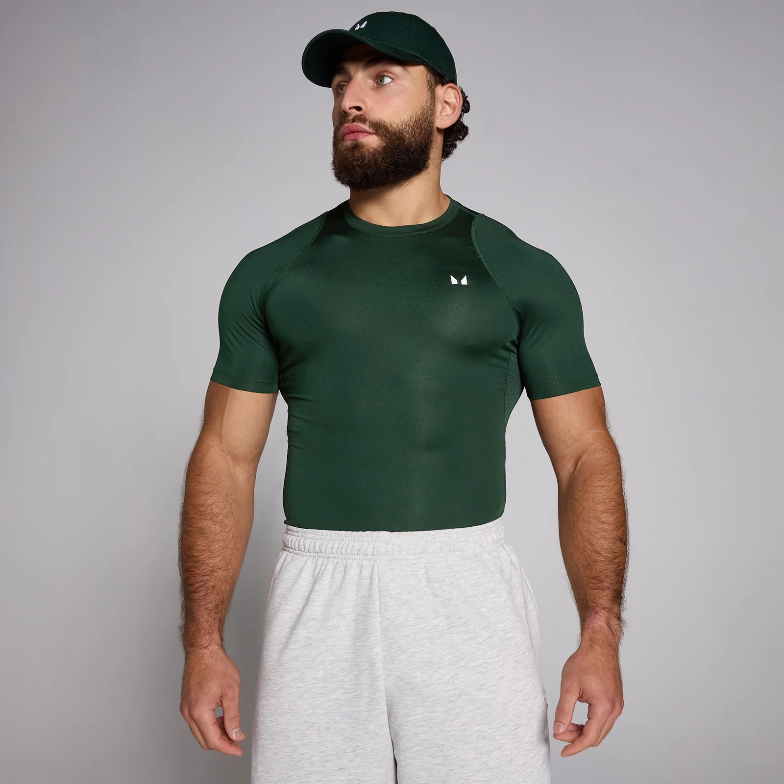 Męska koszulka bazowa z krótkim rękawem z kolekcji Training MP – Dark Emerald - XS Obraz 1