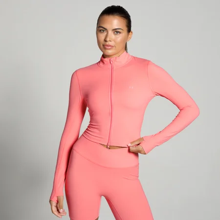 Damska krótka kurtka z kolekcji Tempo MP – Coral Pink