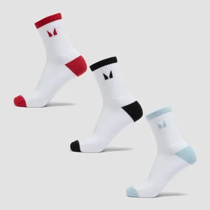 Skarpetki za kostkę z kolekcji Tatiana MP (trójpak) – Rust/Aqua - Size 2-5