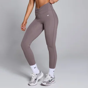 Damskie legginsy z marszczonym przodem z kolekcji Tempo MP – mokka - Size L