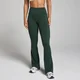 Damskie legginsy z rozszerzanymi nogawkami z kolekcji Tempo MP – Dark Emerald