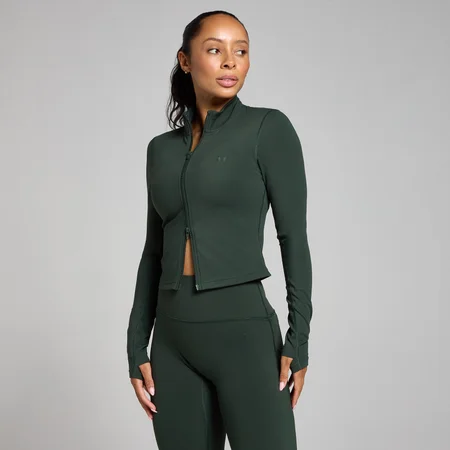 Damska krótka kurtka z kolekcji Tempo MP – Dark Emerald