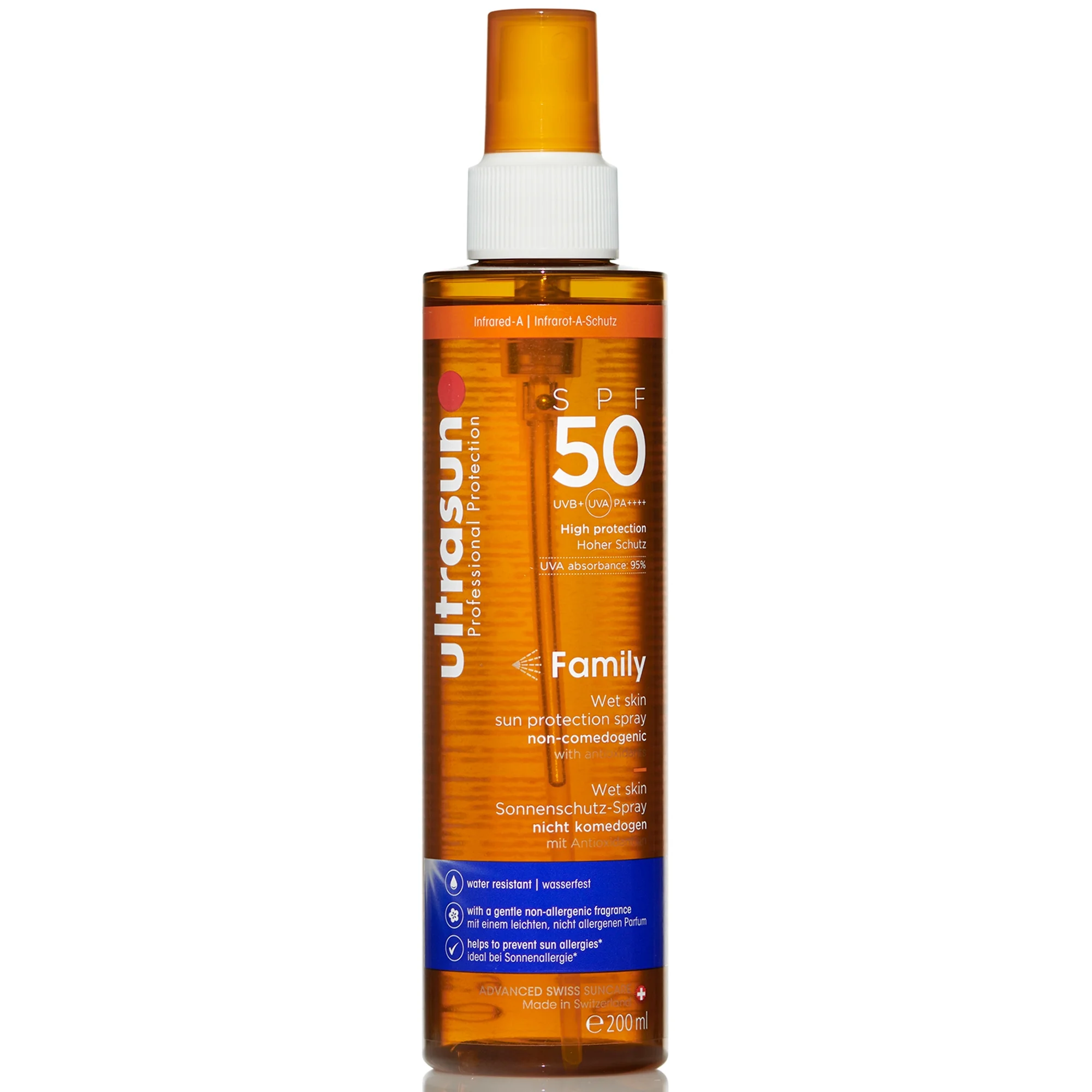 Ultrasun Family Wet Skin Spray SPF50 200ml Obraz 1