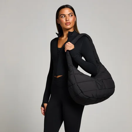 Wyściełana torba typu tote z kolekcji MP – czarna