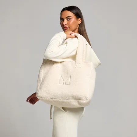 Wyściełana torba typu tote ze sztucznego kożuszka borg z kolekcji MP – Soft Cream
