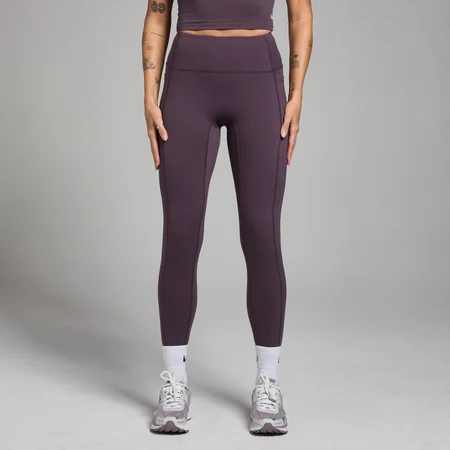 Damskie legginsy z kieszeniami z kolekcji Active MP – Deep Purple