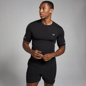 Męski T-shirt bezszwowy z kolekcji Active MP – czarny - Size XS