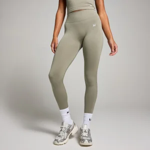 Damskie bezszwowe legginsy z marszczeniem z kolekcji Invisible MP – Deep Sage - Size XS
