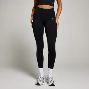 Damskie bezszwowe legginsy z marszczeniem z kolekcji Invisible MP – czarne - Size S
