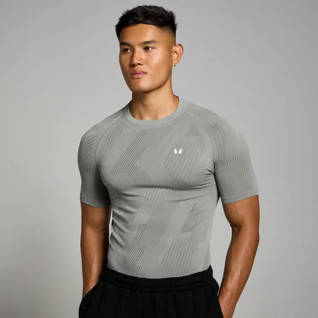 Męski bezszwowy T-shirt z grafiką z kolekcji Tempo MP – Storm