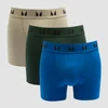 Bokserki męskie z kolekcji MP (3 pary) – Dark Emerald / Deep Sage / True Blue