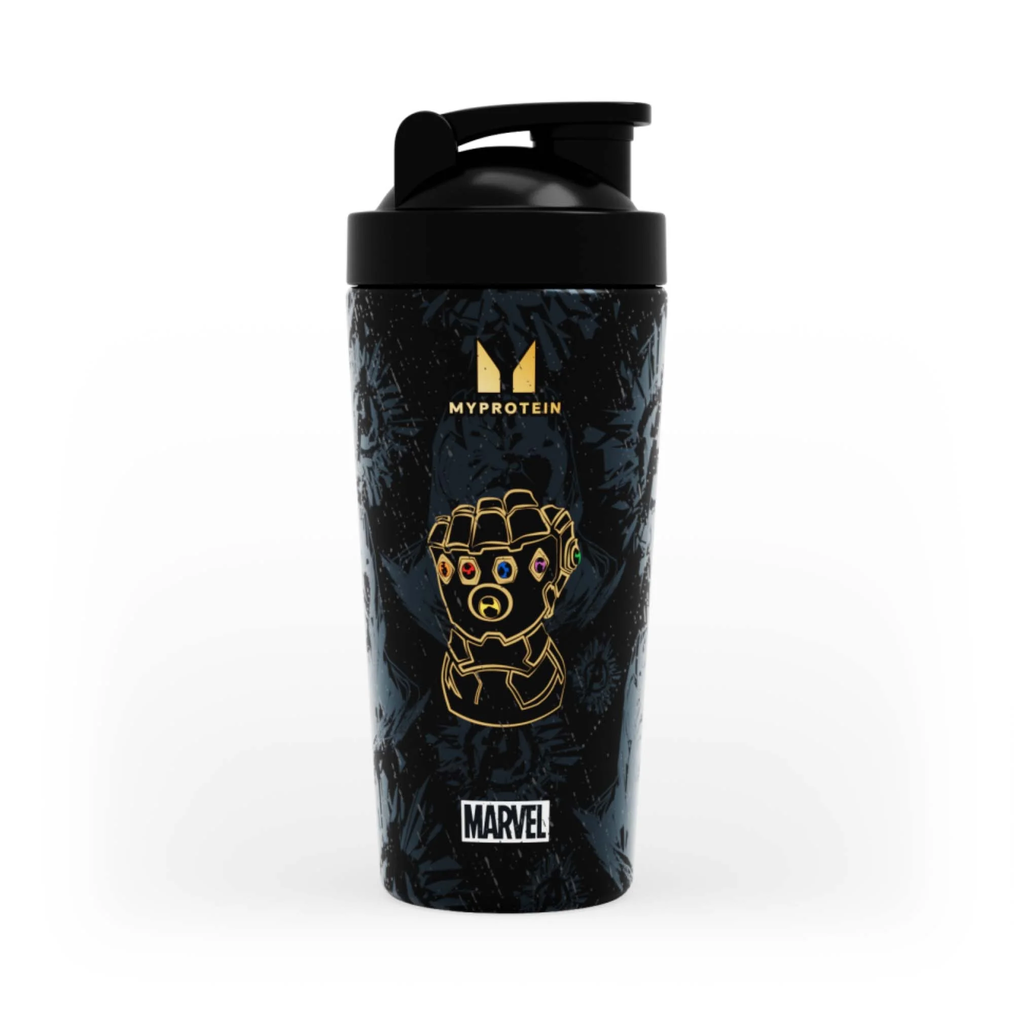 Shaker Myprotein Thanos z metalu z recyklingu – czarny Obraz 1