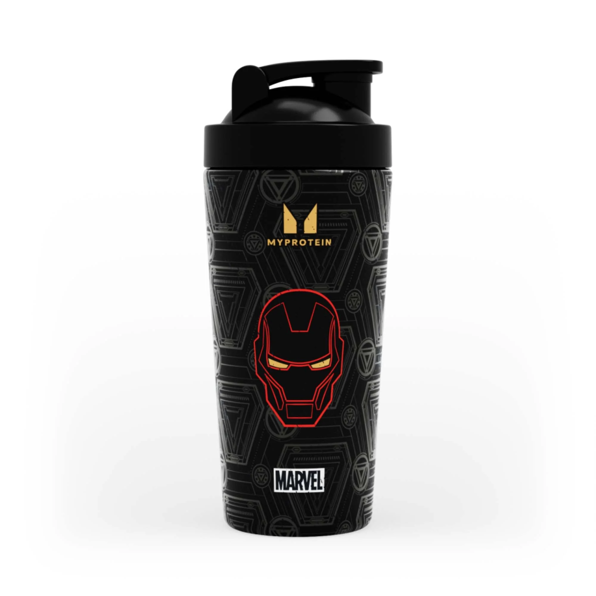 Shaker Myprotein Iron Man z metalu z recyklingu – czarny Obraz 1