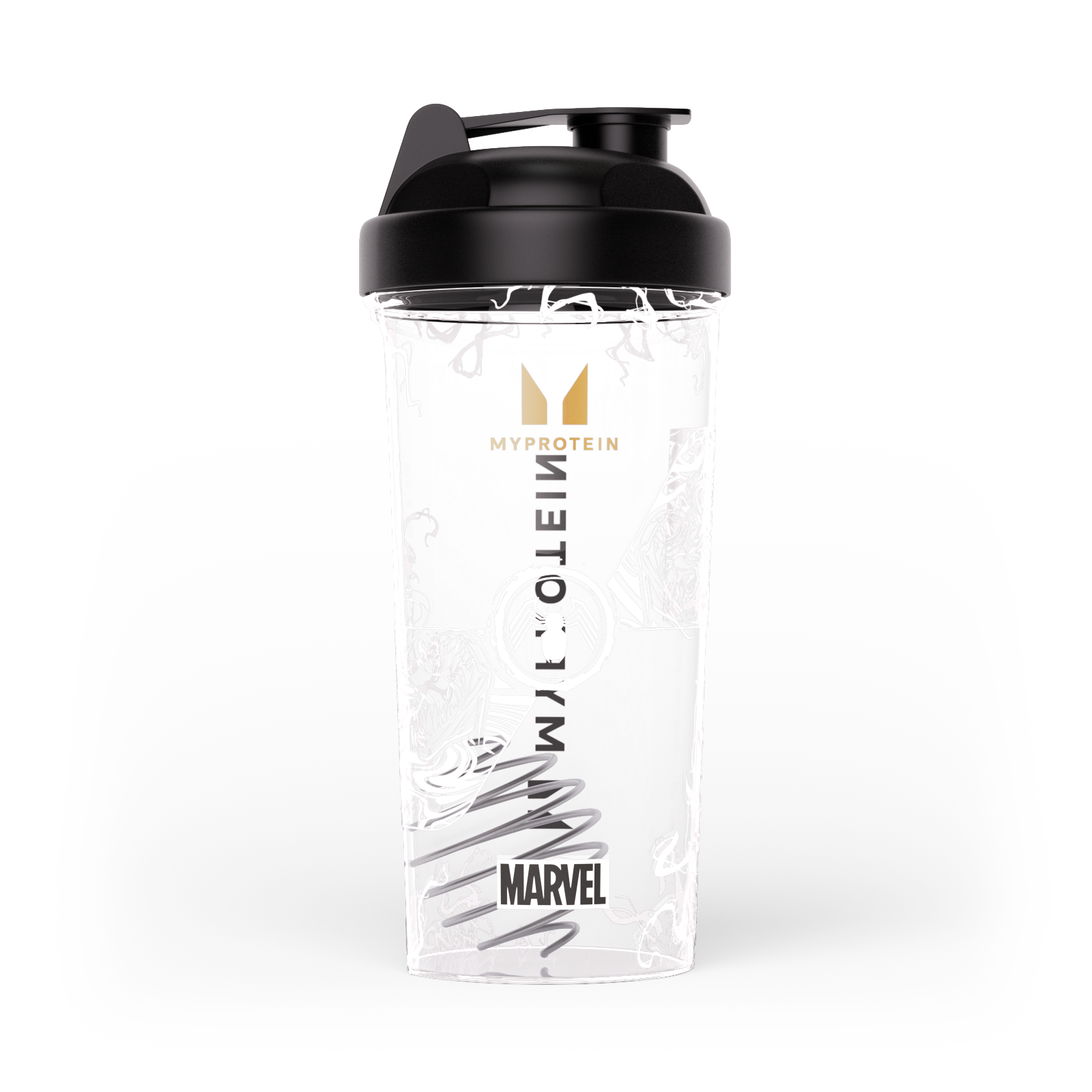 Plastikowy shaker MARVEL Venom – przezroczysty/czarny Obraz 1