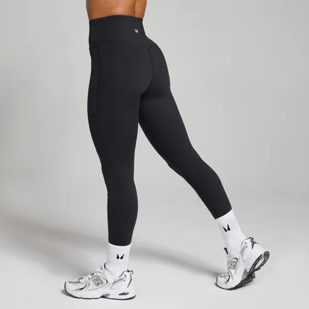 Damskie legginsy z wysokim stanem z kolekcji Tempo MP – czarne