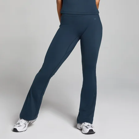 Damskie legginsy z rozszerzanymi nogawkami z kolekcji Tempo MP – Dark Sapphire