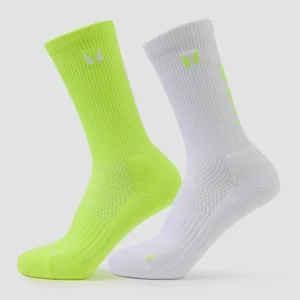 Skarpetki do biegania z kolekcji Move Club MP (2 pary) – żółte - Size UK 2-5