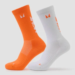 Skarpetki do biegania z kolekcji Move Club MP (2 pary) – pomarańczowe - Size UK 2-5