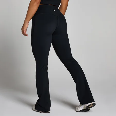 Damskie legginsy z rozszerzanymi nogawkami z kolekcji Tempo Petite MP – czarne