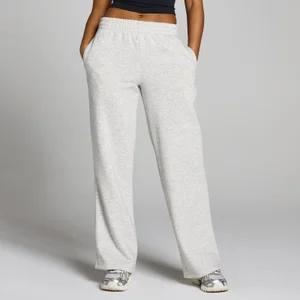 Damskie spodnie dresowe MP Basics Straight Leg - Jasny szary melanż - Size XS