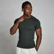Męski T-shirt z prążkowanego materiału o kroju podkreślającym mięśnie z kolekcji Origin MP – Washed Black
