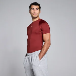 MP Męska Warstwa Bazowa Training Krótki Rękaw - Wiśniowy - Size XS