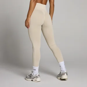 Damskie Legginsy Bezszwowe Tempo MP - Piaskowy Beż - Size L