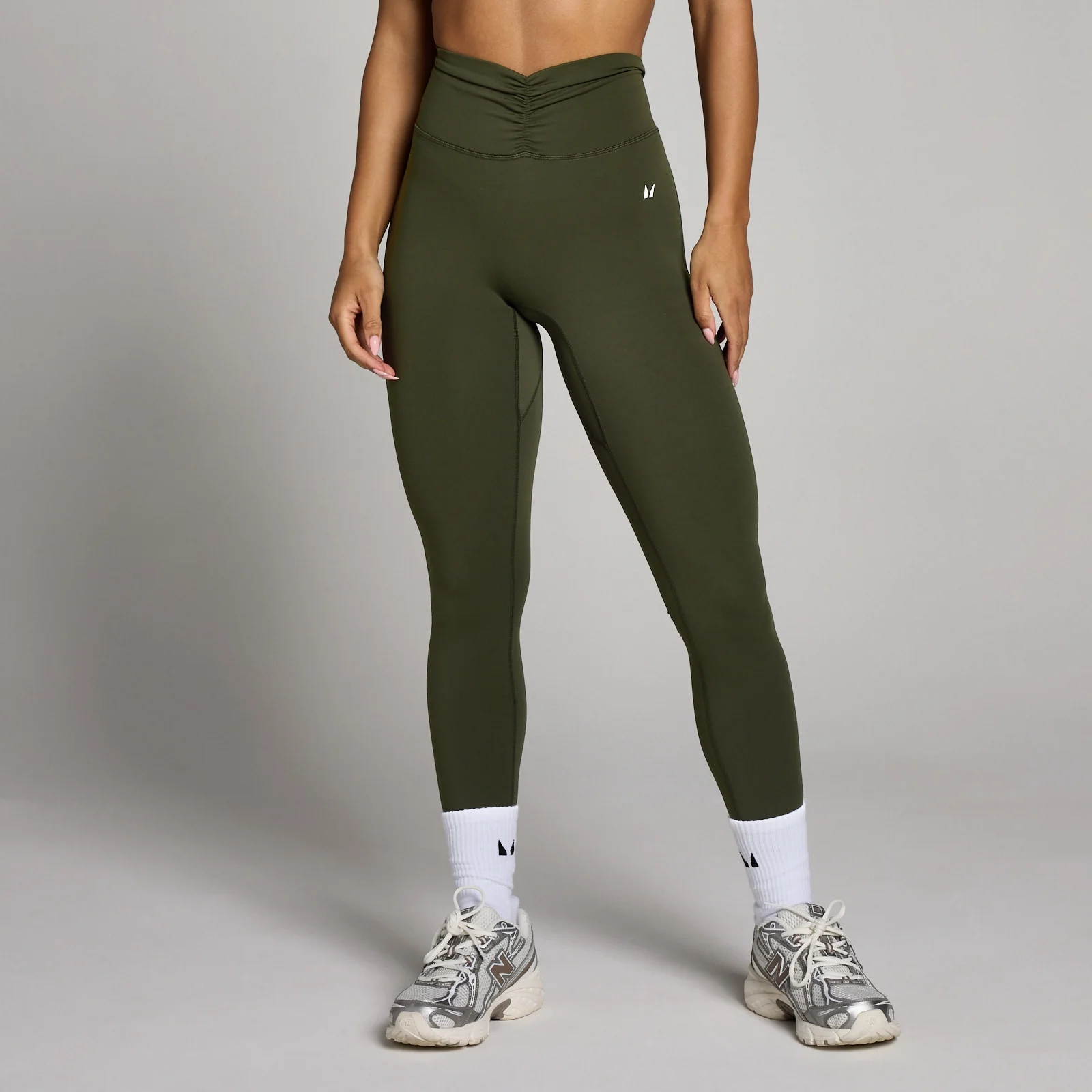 Damskie Legginsy MP Tempo z Obniżonym Pasem - Leśna Zieleń - XS Obraz 1