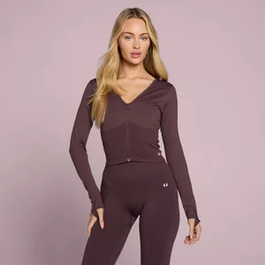 Damska Bezszwowa Skrócona Kurtka MP Tempo - Fudge - Size XS