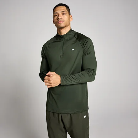 MP Męska Bluza Treningowa 1/4 Zip - Leśna Zieleń