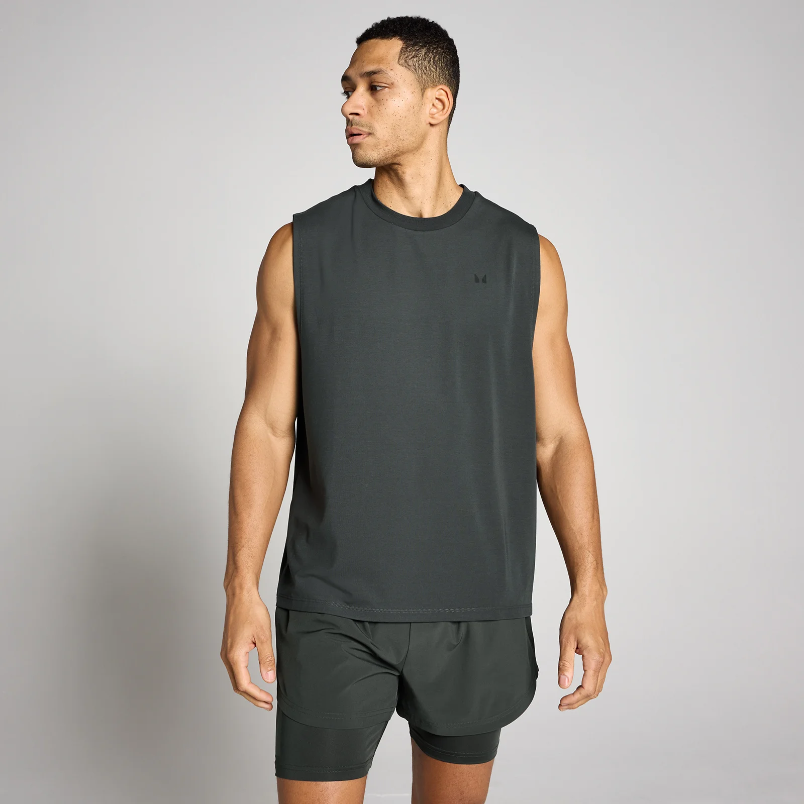 Męski Top MP Oversized Cotton Modal - Prany Czarny - XS Obraz 1
