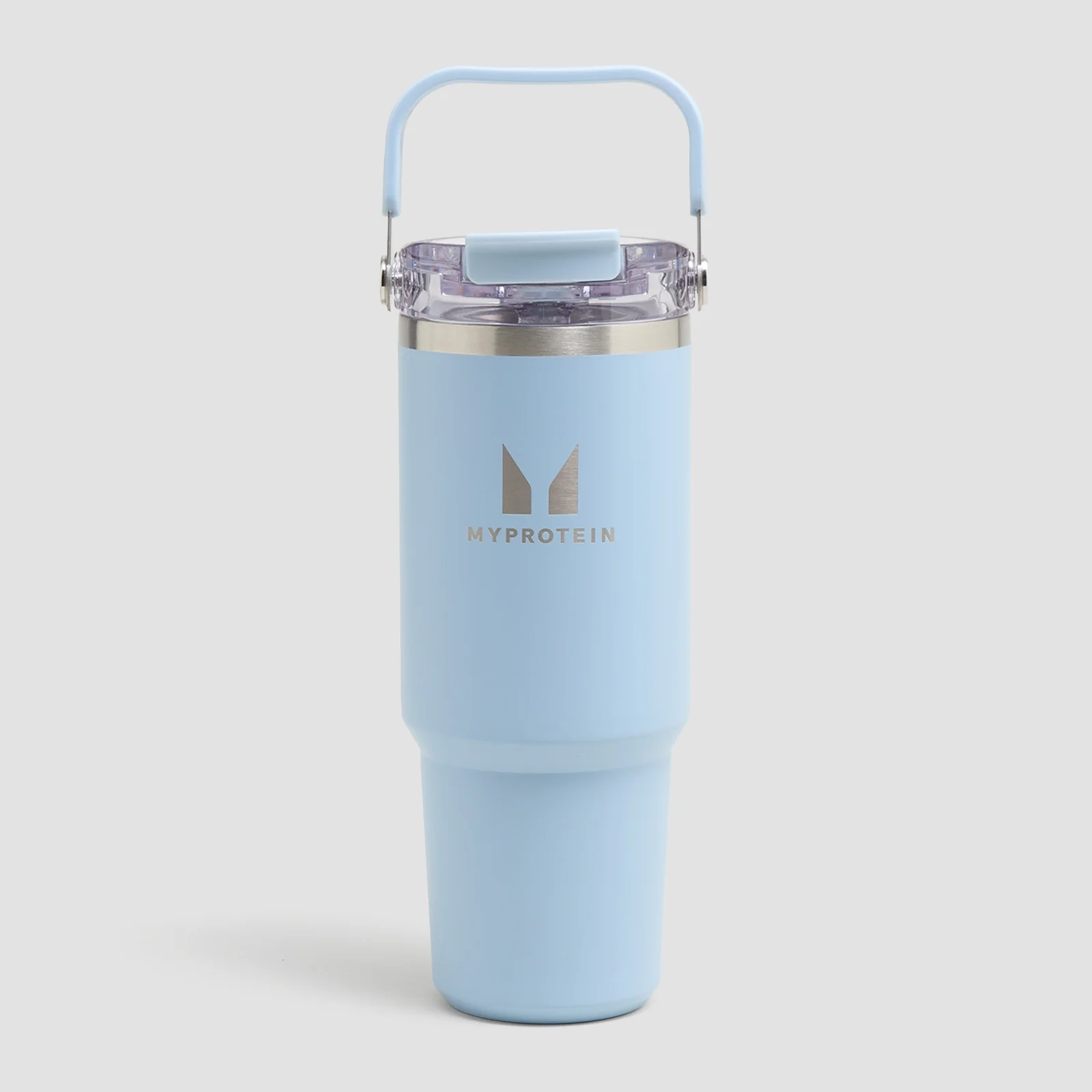 Myprotein Metalowa Butelka ze Słomką z Recyklingu 900 ml - Błękitny Obraz 1