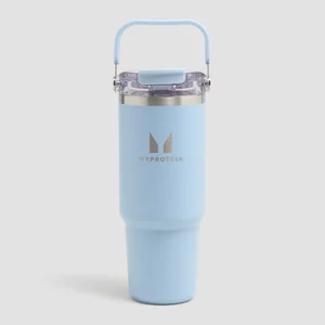 Myprotein Metalowa Butelka ze Słomką z Recyklingu 900 ml - Błękitny - Colour Baby Blue