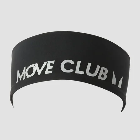 Opaska na głowę z logo Move Club z kolekcji Velocity MP – czarna/odblaskowa