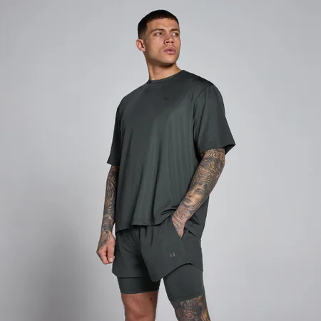 Koszulka MP Hybrid Oversized Mesh Męska - Prany Czarny
