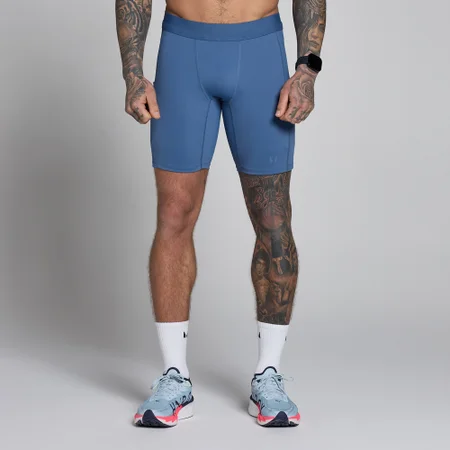 Legginsy MP Hybrid z Kieszenią do Połowy Uda dla Mężczyzn - Łupkowy Niebieski