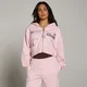 Damska Lekka Bluza z Kapturem MP Women's Move Club Graphic Lightweight Loopback na Zamek - Bladoróżowy